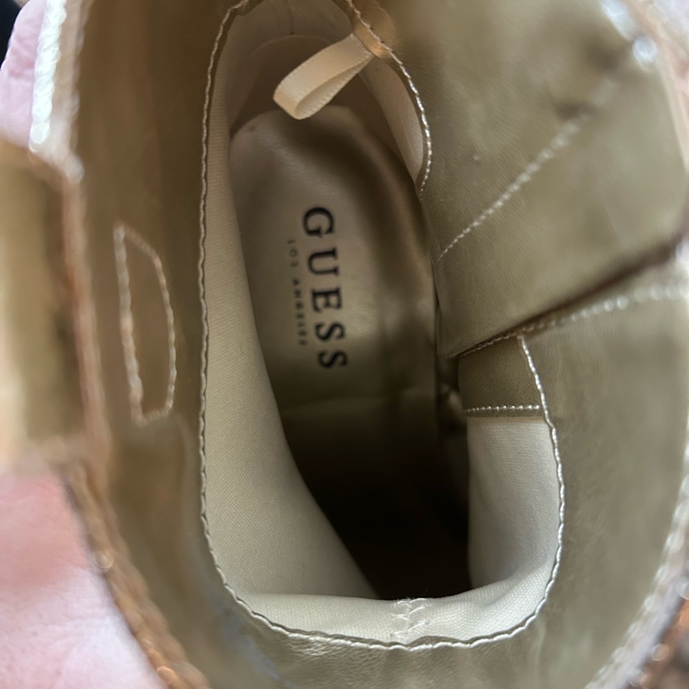 Guess Gold Women’s Booties Size 7 - Picture 4 of 6